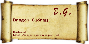 Dragon György névjegykártya