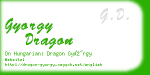 gyorgy dragon business card